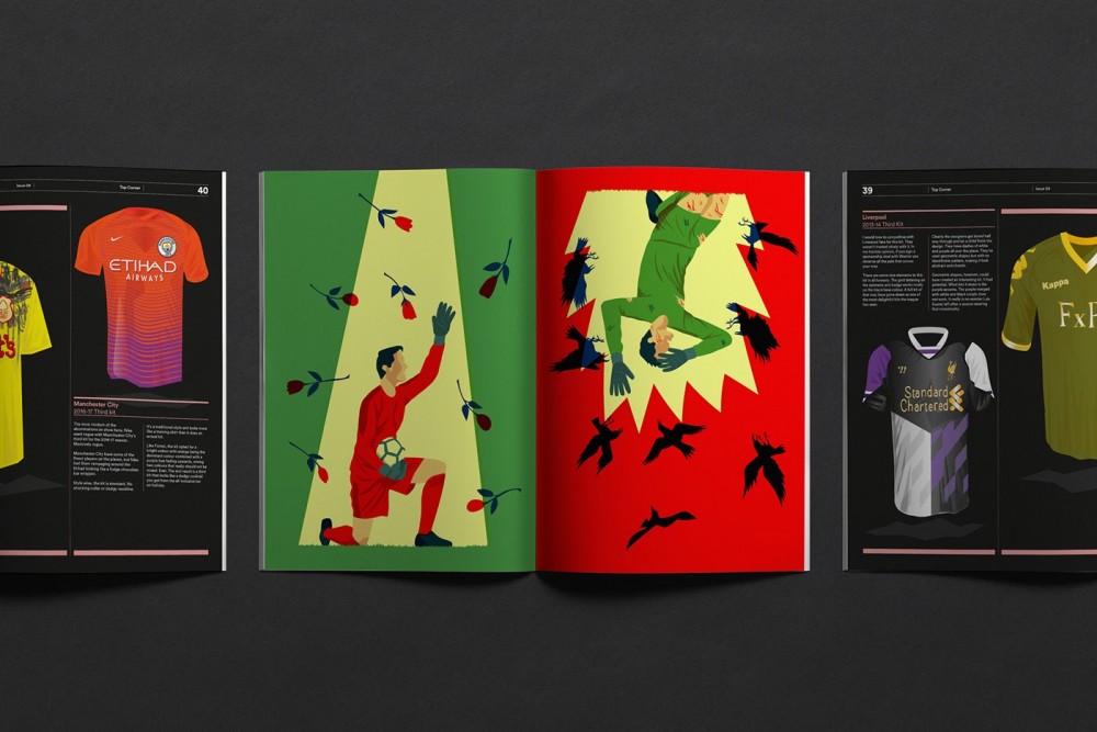 简约Top Corner足球杂志版式设计欣赏