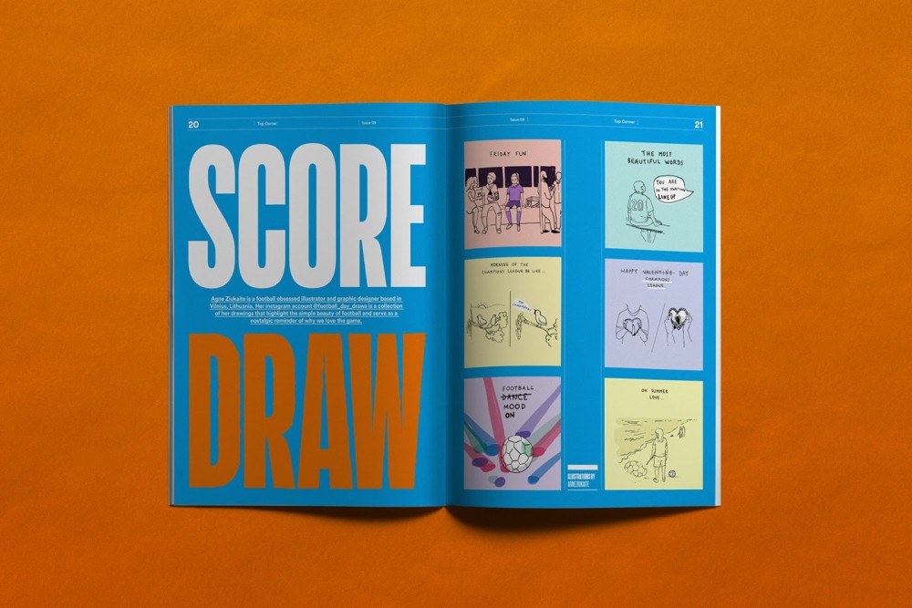 简约Top Corner足球杂志版式设计欣赏