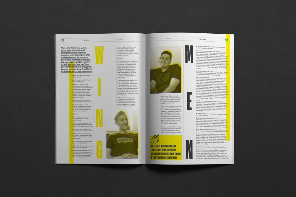 简约Top Corner足球杂志版式设计欣赏