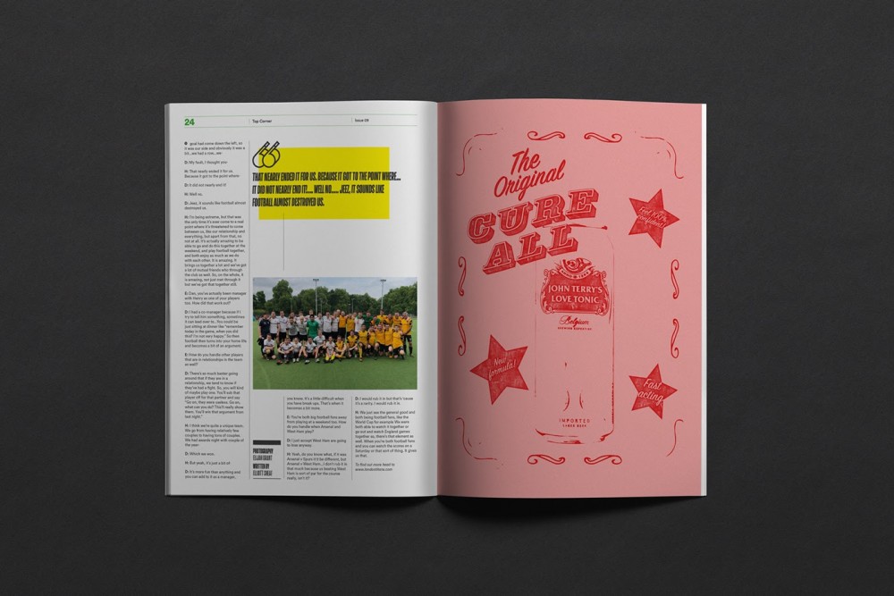 简约Top Corner足球杂志版式设计欣赏