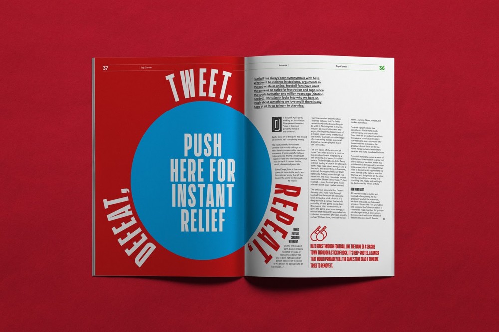 简约Top Corner足球杂志版式设计欣赏