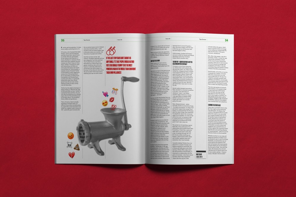 简约Top Corner足球杂志版式设计欣赏