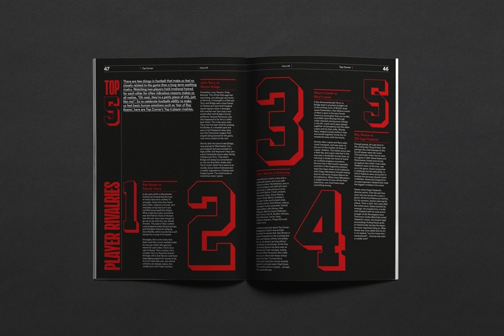 简约Top Corner足球杂志版式设计欣赏