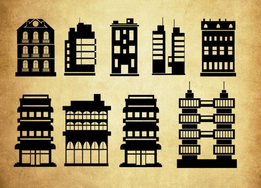 欧式矢量建筑物PS笔刷