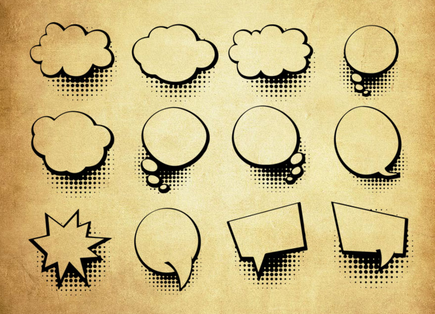 漫画对话框PS笔刷