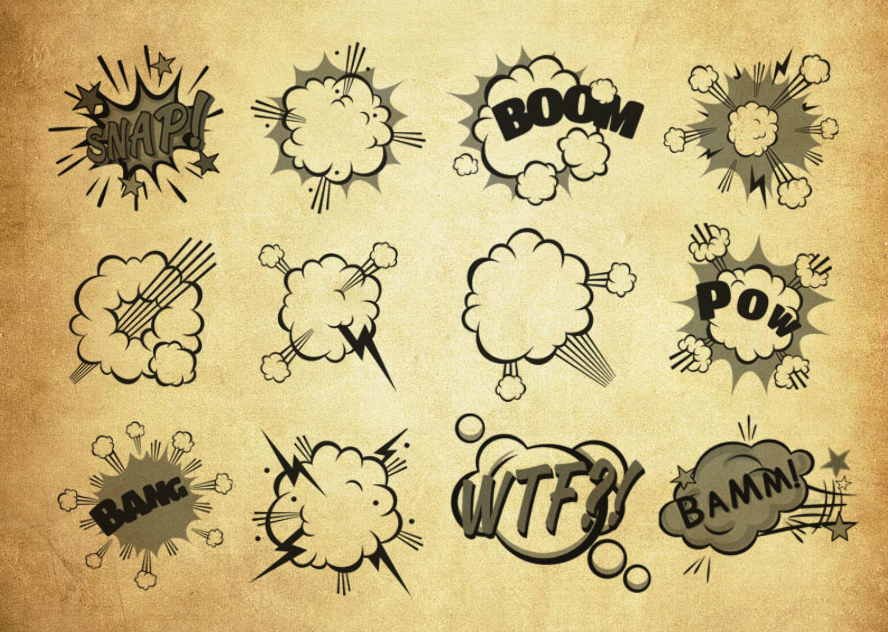 漫画风格对话框PS笔刷