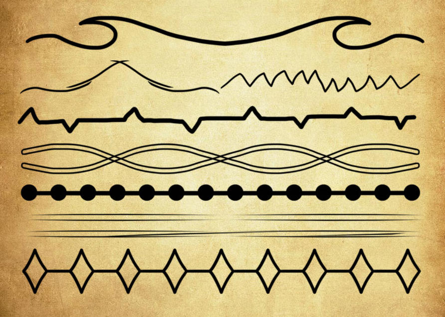 各种创意的分隔符PS笔刷