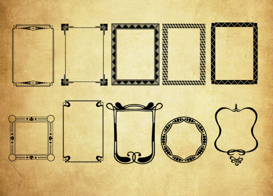 创意的花纹边框PS笔刷