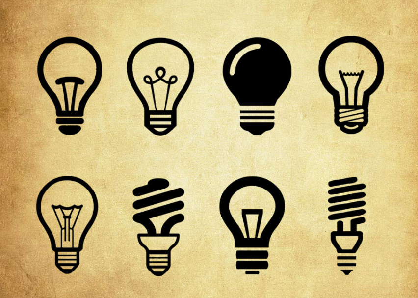 各种创意的灯泡PS笔刷