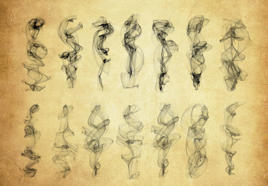 烟雾和烟丝PS笔刷