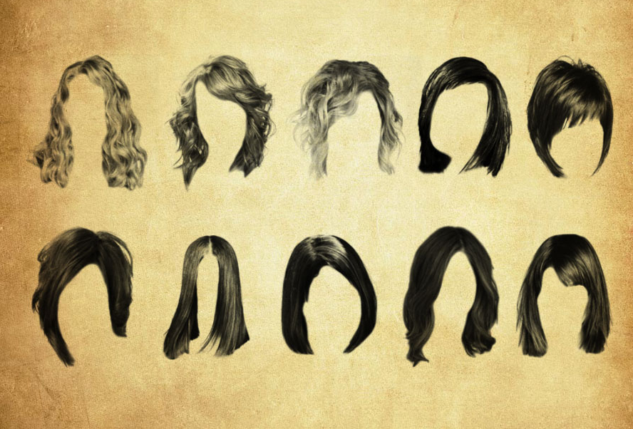 时尚的女性发型PS笔刷