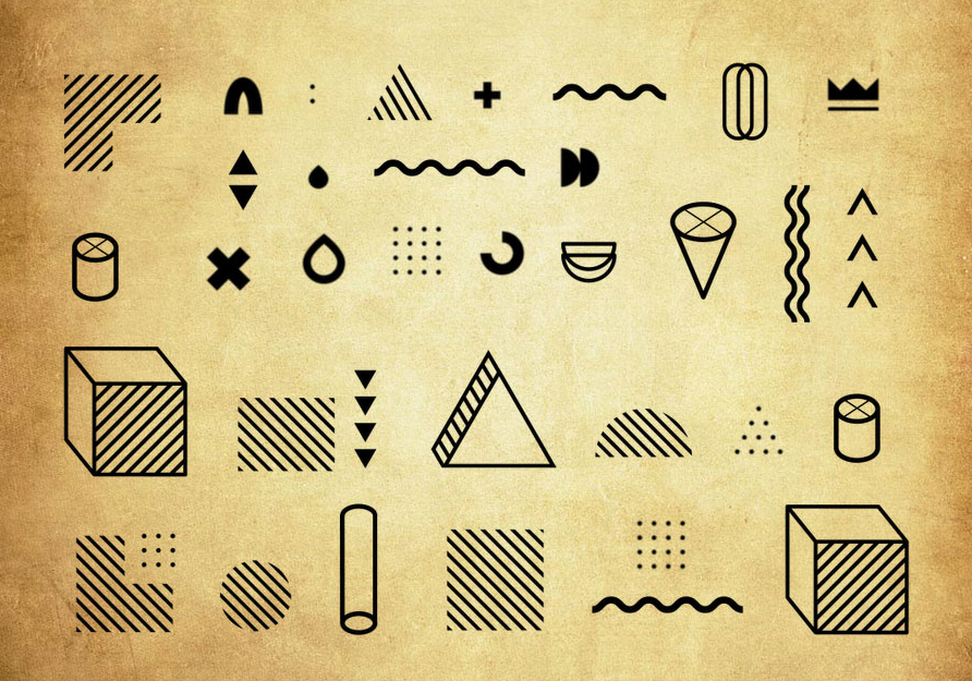 创意的几何图形和符号PS笔刷