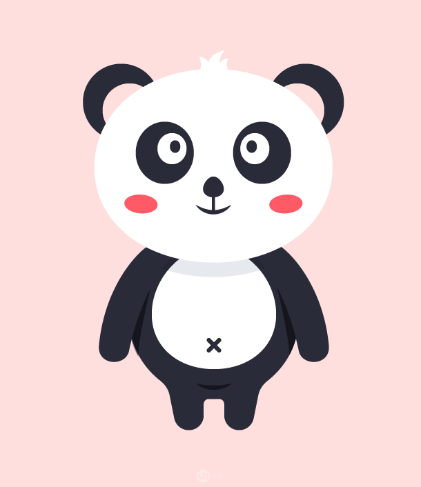 Illustrator绘制卡通风格的大熊猫
