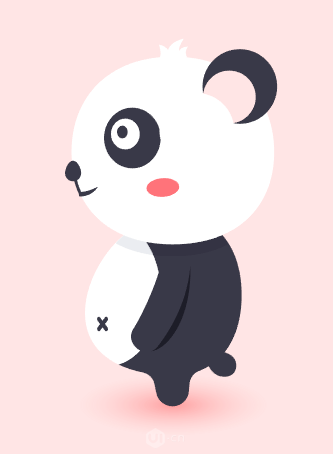 Illustrator绘制卡通风格的大熊猫