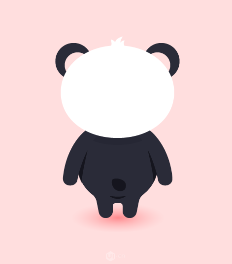 Illustrator绘制卡通风格的大熊猫