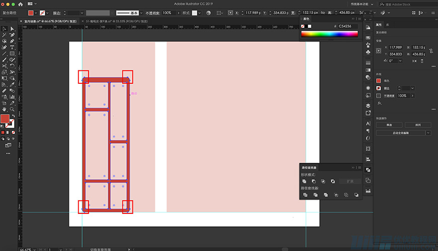 Illustrator绘制扁平化风格的室内效果图