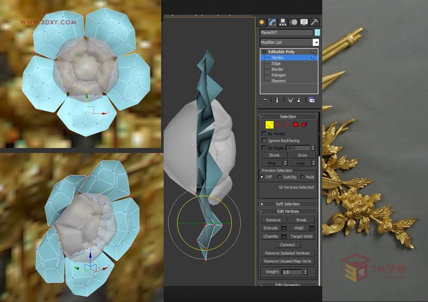 3DXMAX制作欧式古典风格的雕花建模