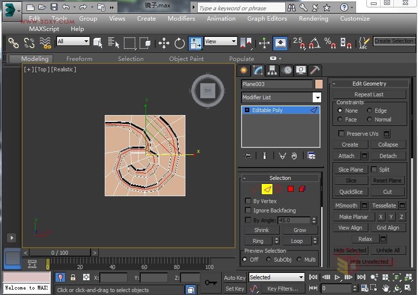 3DSMAX制作精美的雕花圆镜效果