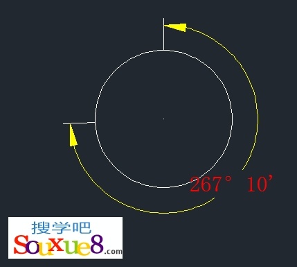 AutoCAD使用DIMANGULAR命令角度标注