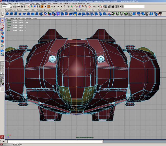 Maya建模教程:打造超级英雄钢铁侠