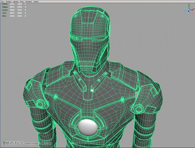 Maya建模教程:打造超级英雄钢铁侠