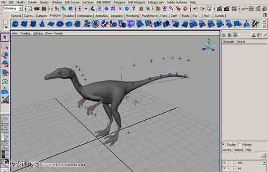 Maya建模教程：制作真实的恐龙建模设计教程