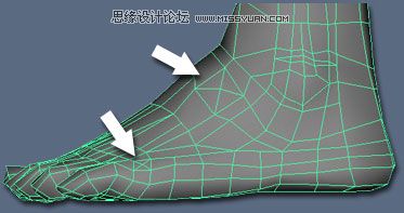 Maya建模教程：逼真脚部建模教程