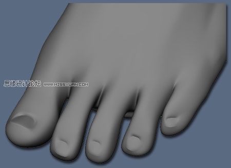 Maya建模教程：逼真脚部建模教程