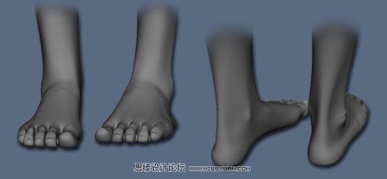 Maya建模教程：逼真脚部建模教程