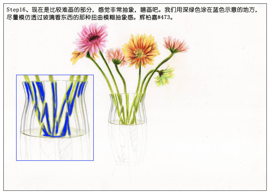 手绘玻璃瓶和唯美插画作品