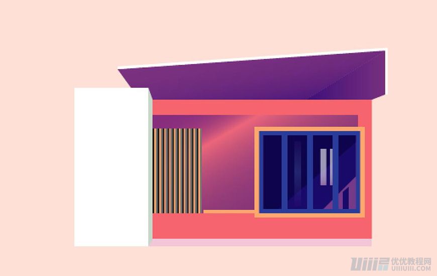 Illustrator绘制扁平化风格的建筑图