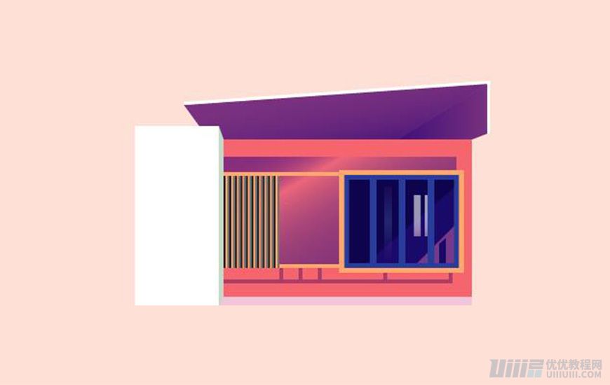 Illustrator绘制扁平化风格的建筑图