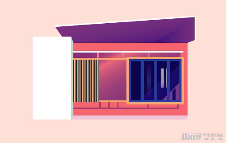 Illustrator绘制扁平化风格的建筑图