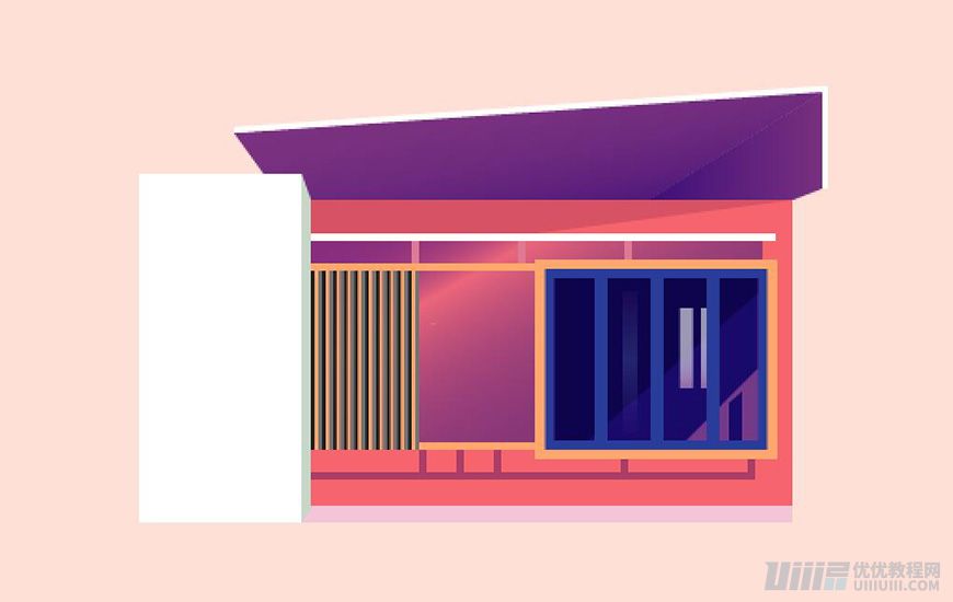 Illustrator绘制扁平化风格的建筑图