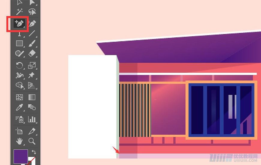 Illustrator绘制扁平化风格的建筑图