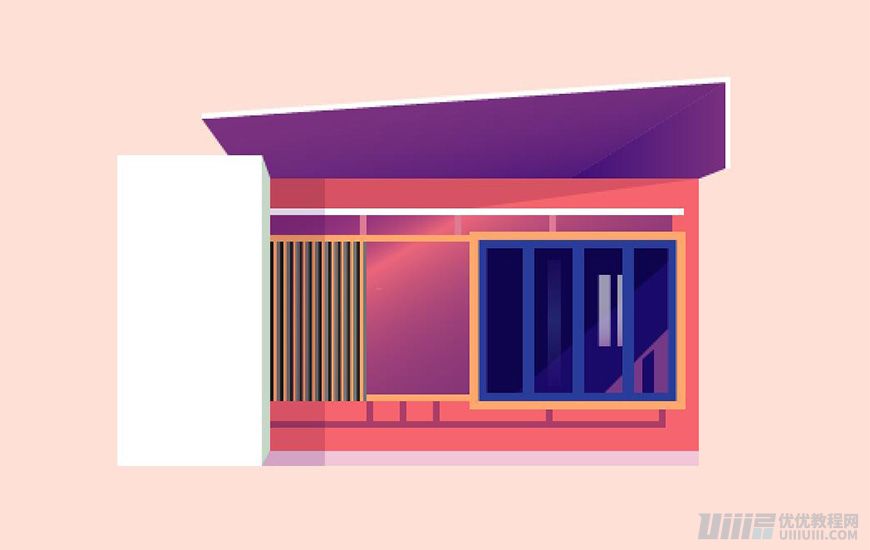 Illustrator绘制扁平化风格的建筑图