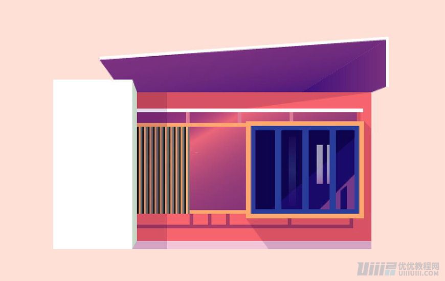 Illustrator绘制扁平化风格的建筑图
