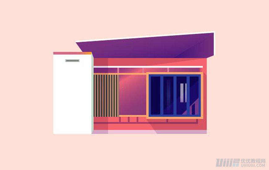 Illustrator绘制扁平化风格的建筑图