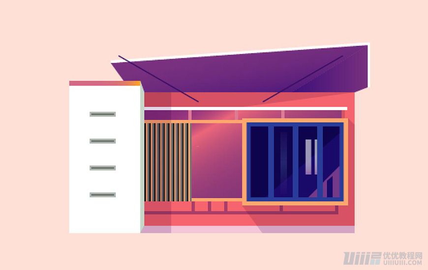 Illustrator绘制扁平化风格的建筑图