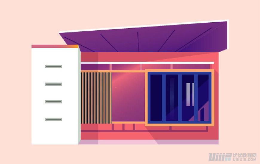 Illustrator绘制扁平化风格的建筑图