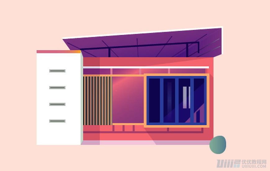 Illustrator绘制扁平化风格的建筑图