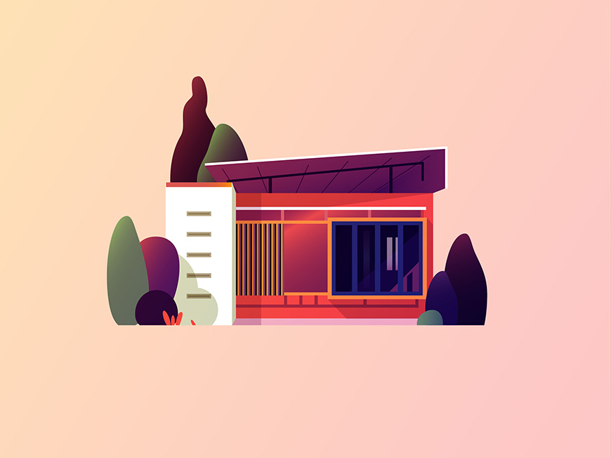 Illustrator绘制扁平化风格的建筑图