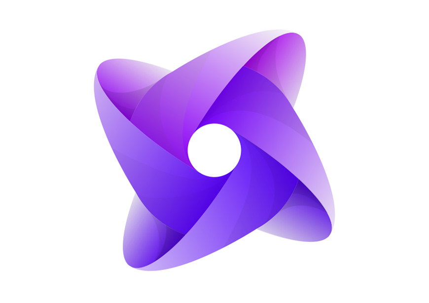 Illustrator制作紫色立体效果的企业LOGO设计教程