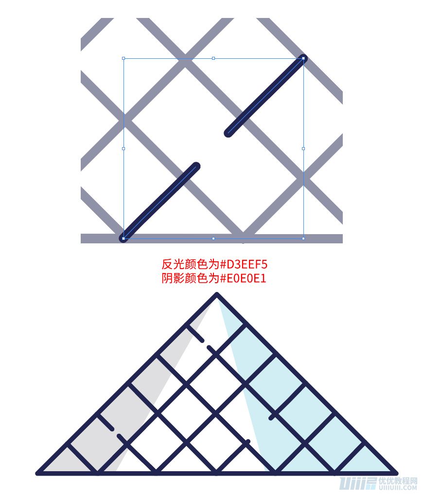 Illustrator制作卡通风格的法国建筑图