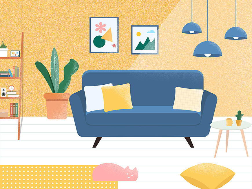 Illustrator绘制扁平化风格的办公室场景插画设计教程