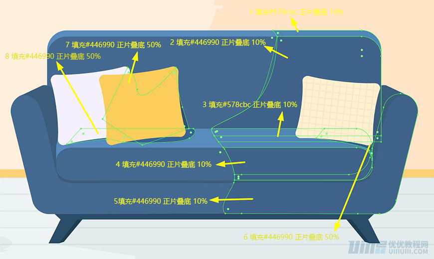 Illustrator绘制扁平化风格的办公室插画