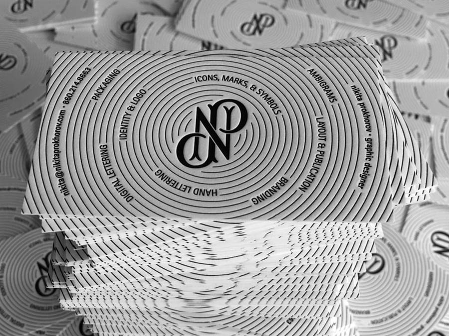 10款时尚大气的活版风格名片欣赏