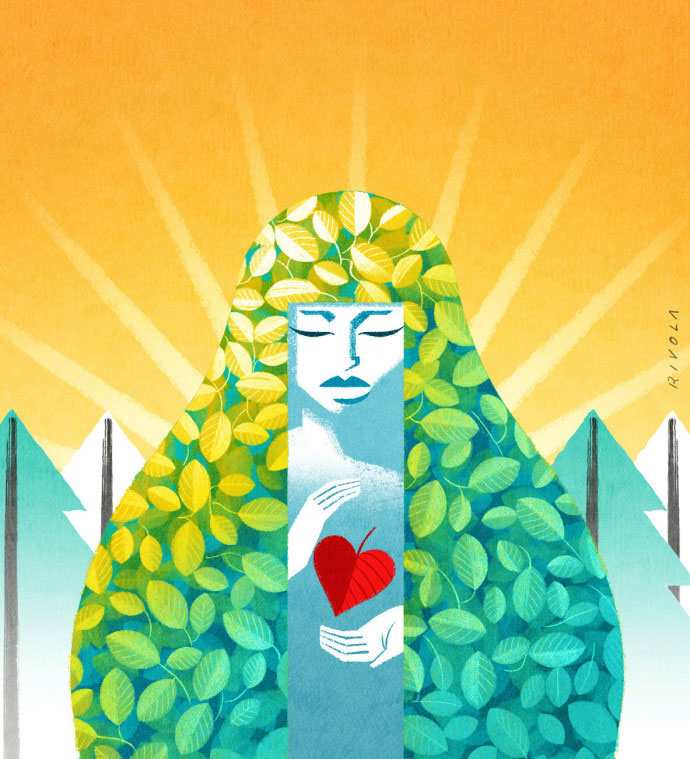 单车品牌绿色出行商业插画设计欣赏