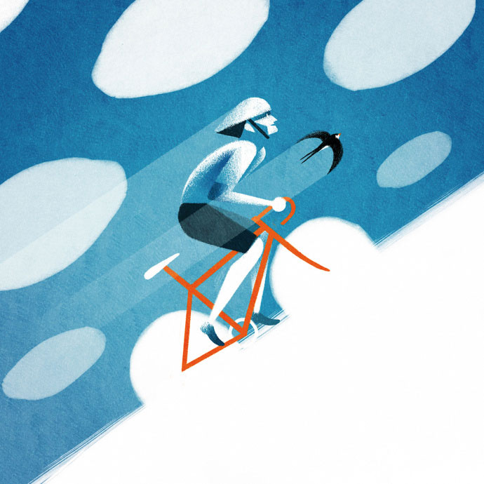 单车品牌绿色出行商业插画设计欣赏