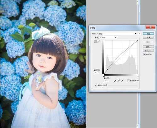 LR不改变整体色彩调亮儿童面部肤色